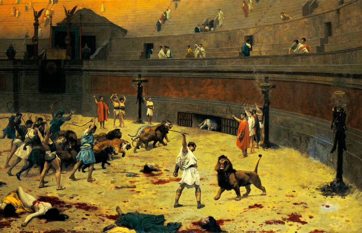 The Retreating Lions by Jean Leon Gerome