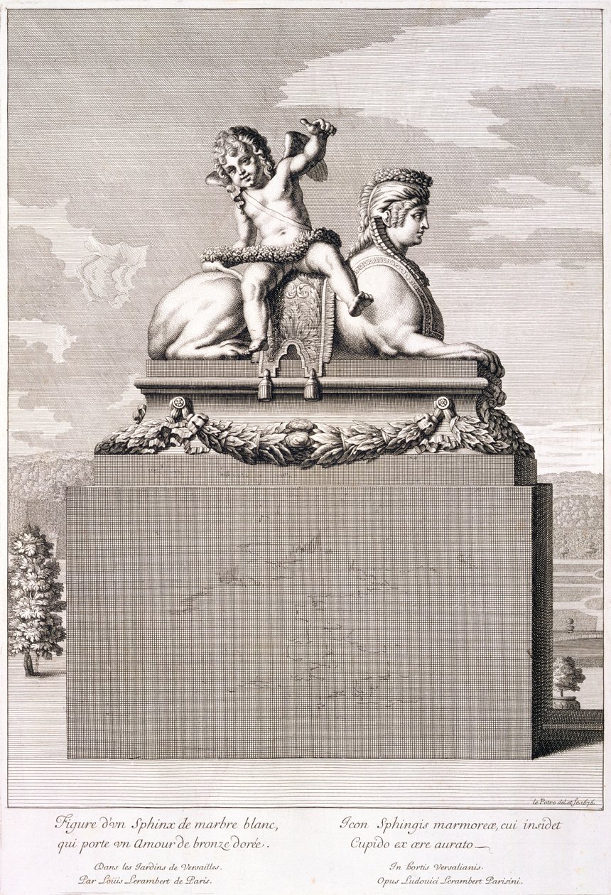 Figure of a Sphinx at Versailles by Jean Lepautre