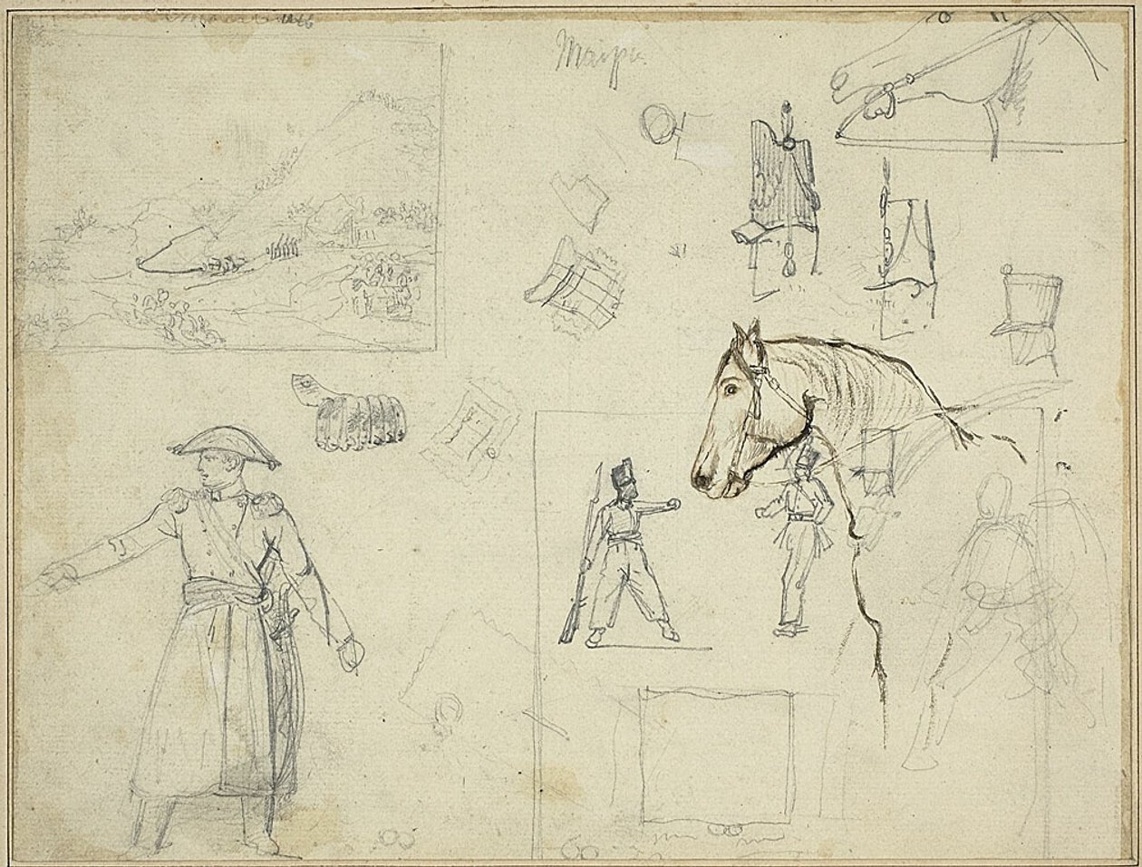 Various Studies by Jean Louis André Théodore Géricault