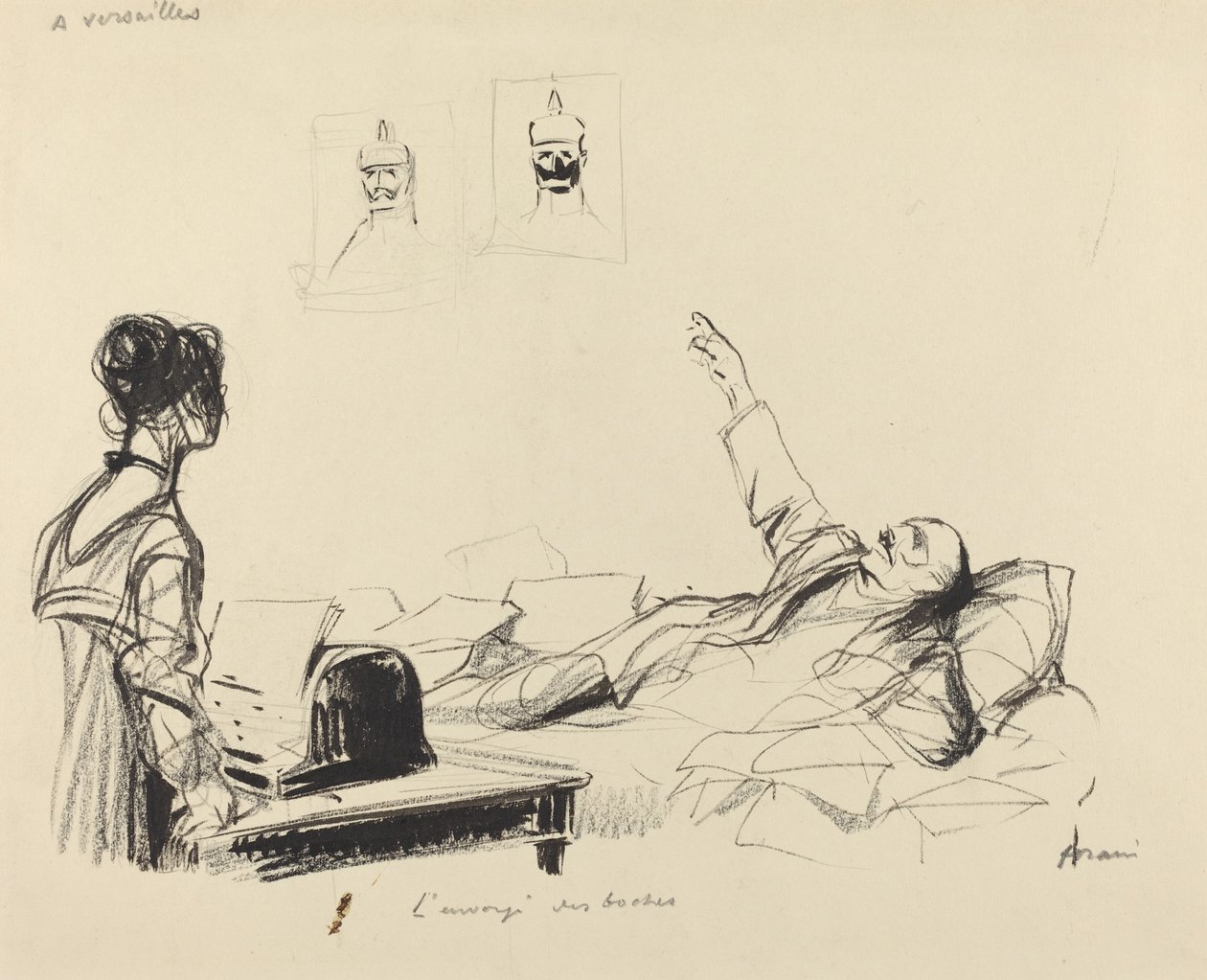 At Versailles. The German Envoy by Jean Louis Forain