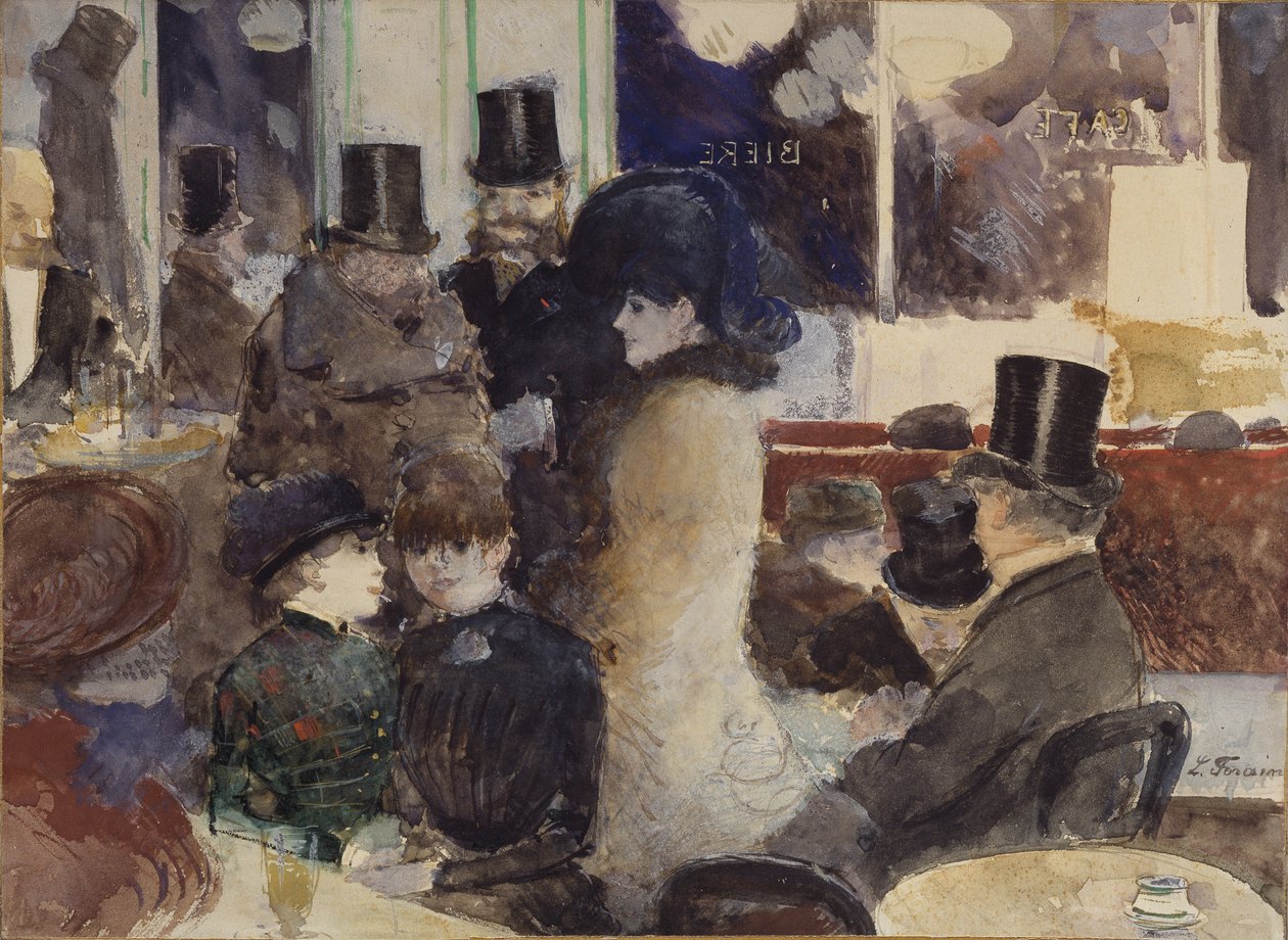 At the Cafe by Jean Louis Forain