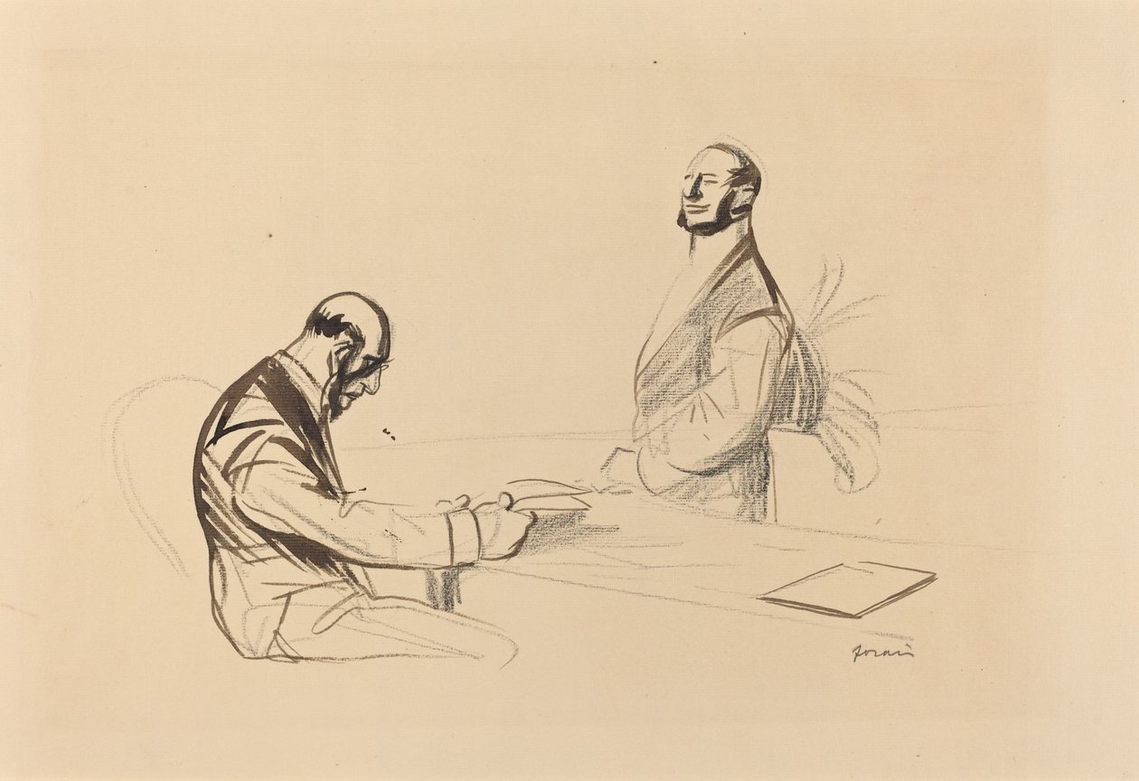 At the Conference, c. 1919 by Jean Louis Forain
