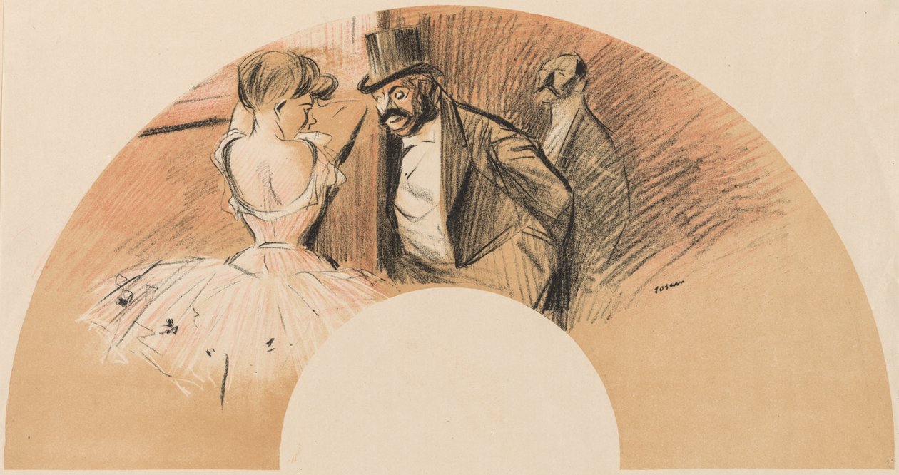 Eventail Bal Gavarni by Jean Louis Forain