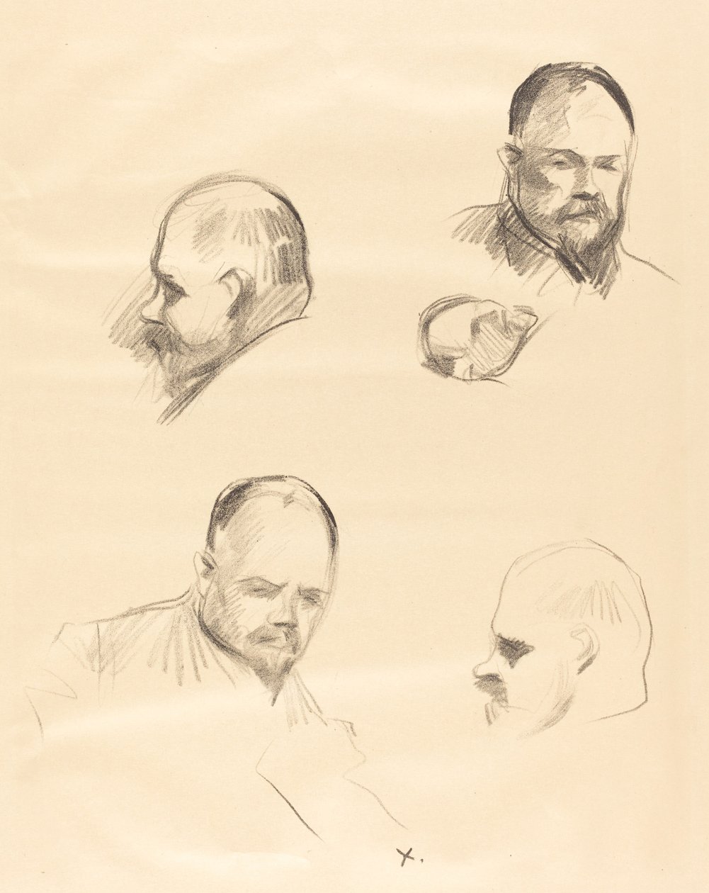 Four Sketches of Ambroise Vollard by Jean Louis Forain
