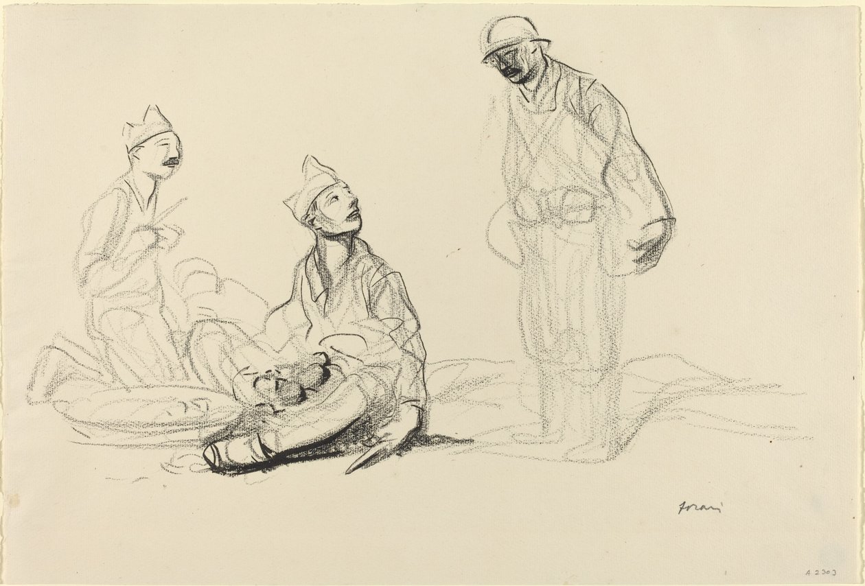 Soldiers Preparing a Meal by Jean Louis Forain