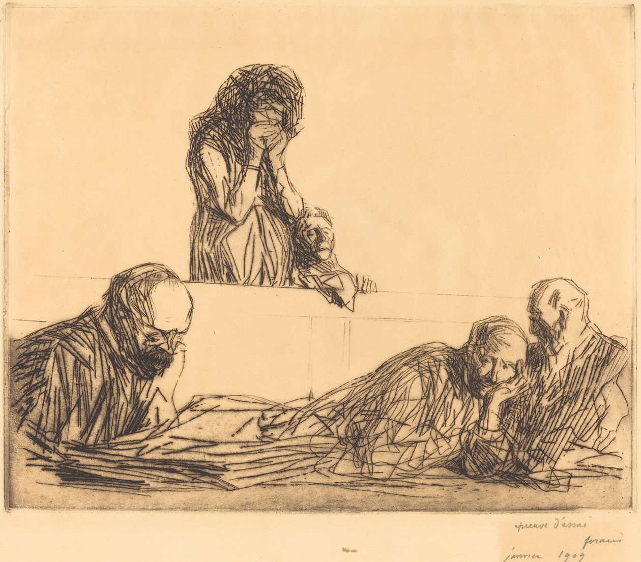 Unwed Mother (first plate) by Jean Louis Forain