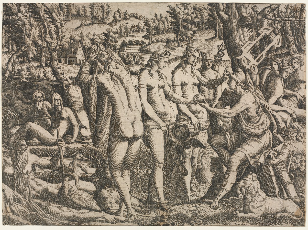 The Judgment of Paris, c. 1545 by Jean Mignon
