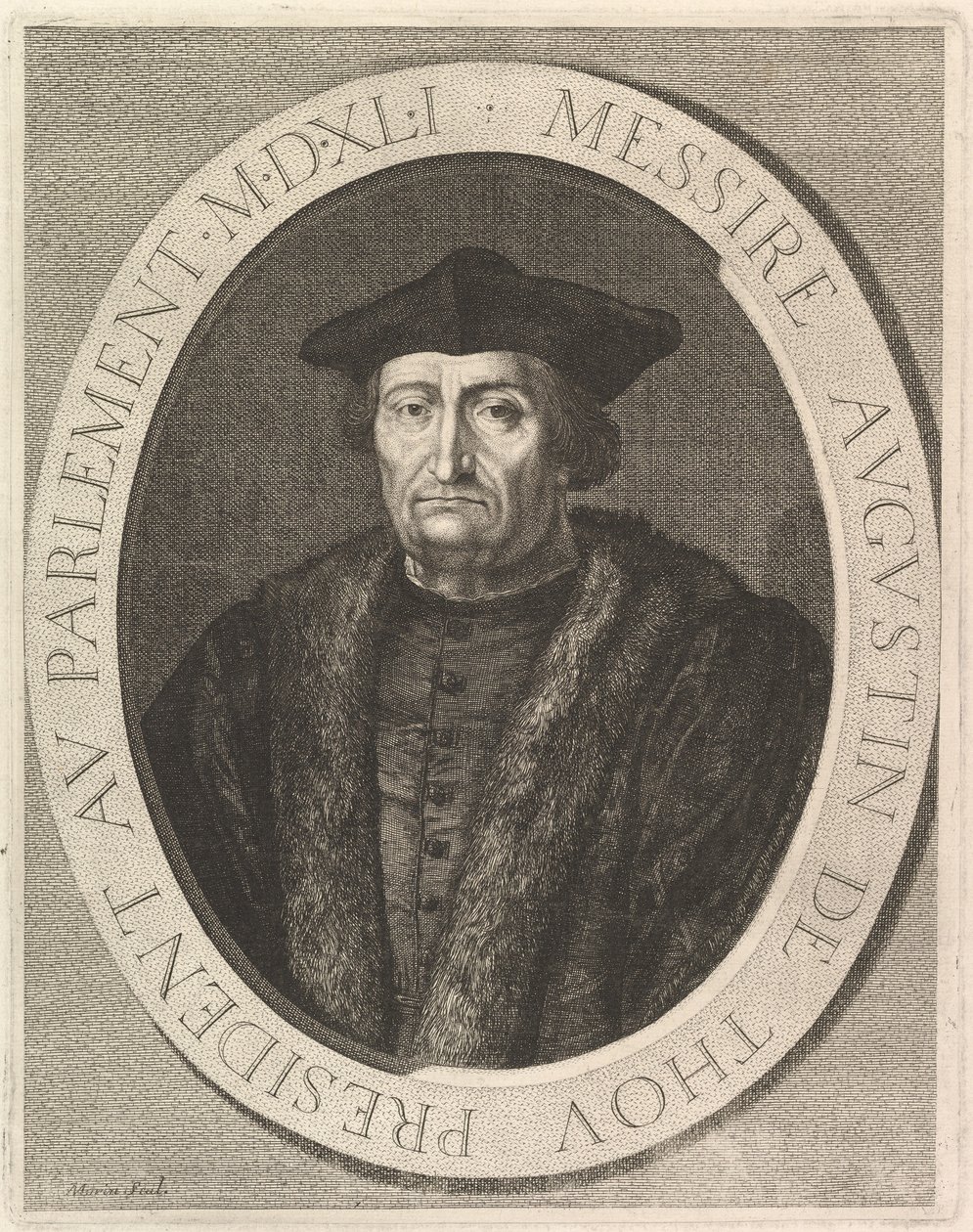 Augustin de Thou, President of the Parliament by Jean Morin