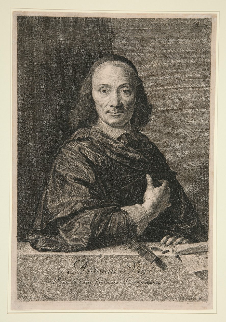 Portrait of Antonius Vitre by Jean Morin
