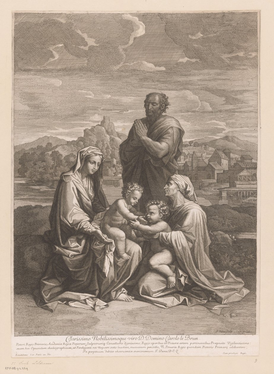 Holy Family with Elizabeth and John by Jean Pesne