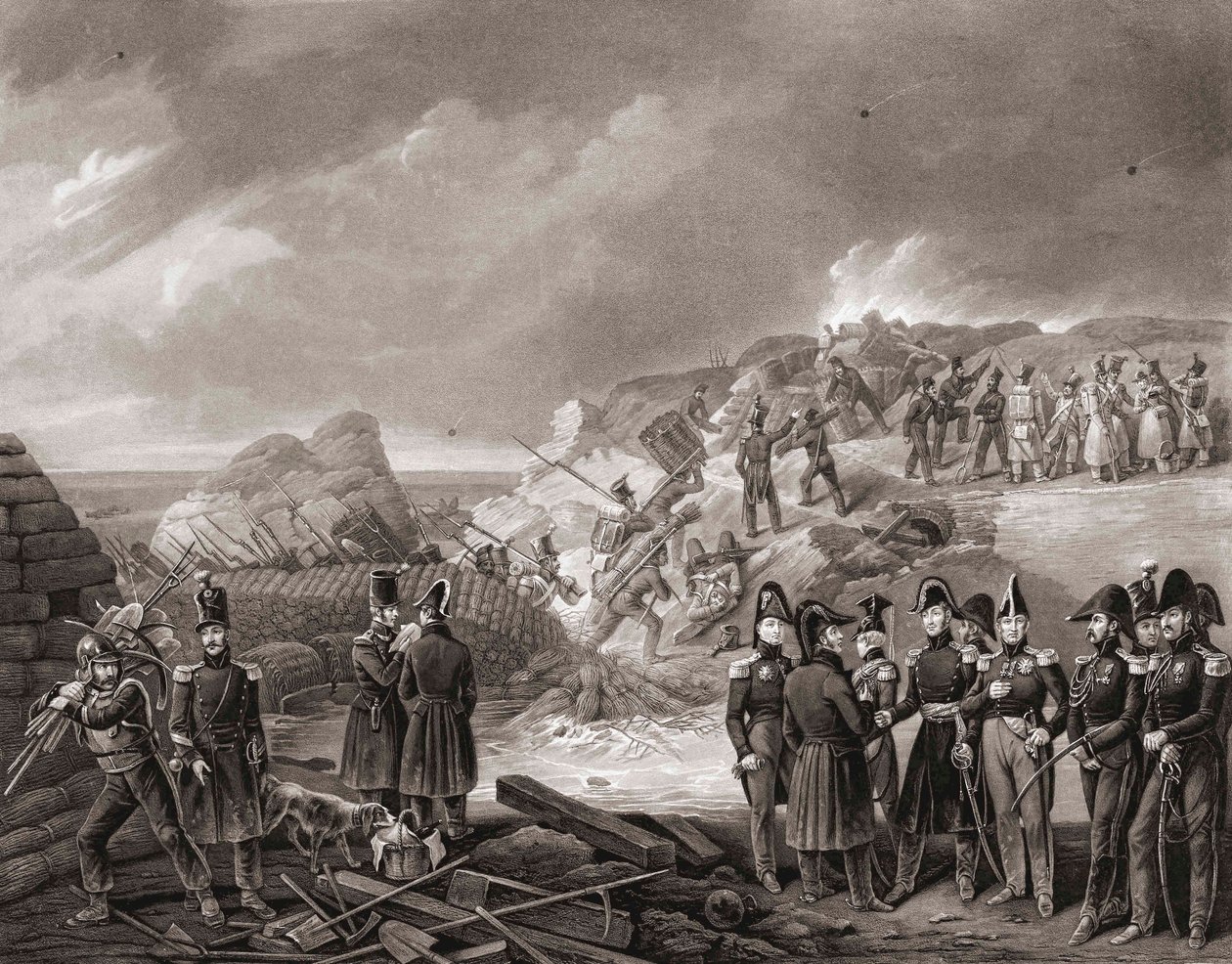 The Siege of Antwerp by Jean Pierre Marie Jazet
