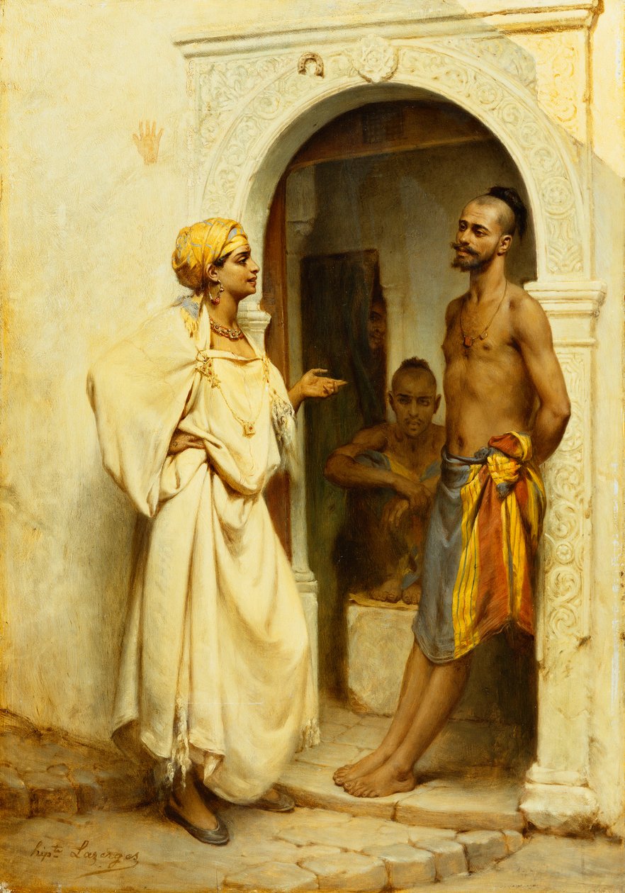 Flirtation by Jean Raymond Hippolyte Lazerges