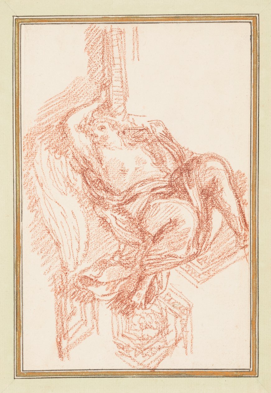 Ceiling detail with winged male figure by Jean Robert Ango