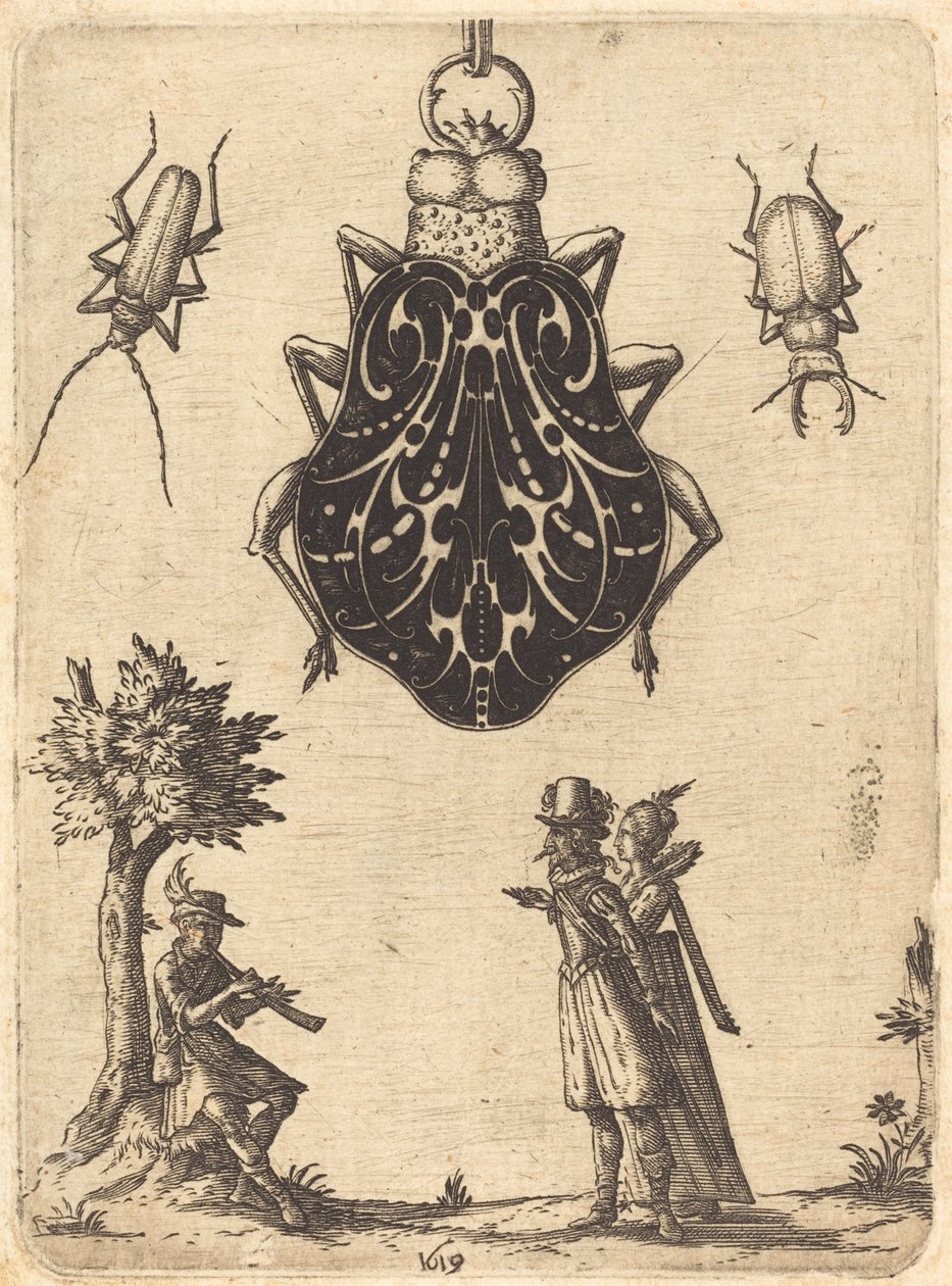 Design for a Beetle-Shaped Pendant by Jean Toutin
