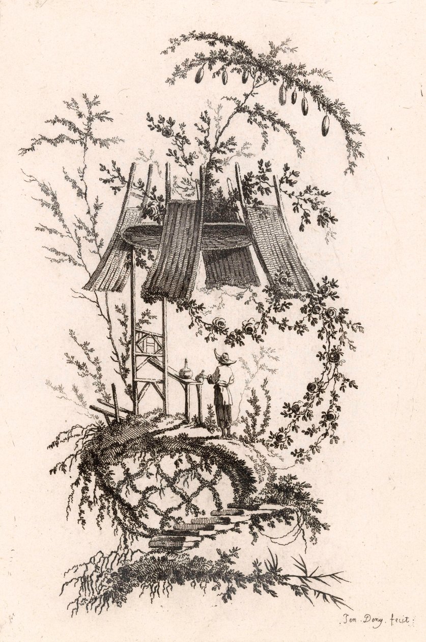 Chinese Hut by Jeanne Deny