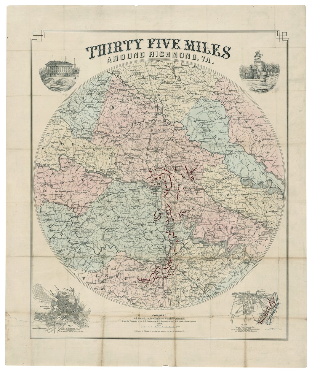 Thirty-five miles around Richmond, Va. by Jedediah Hotchkiss