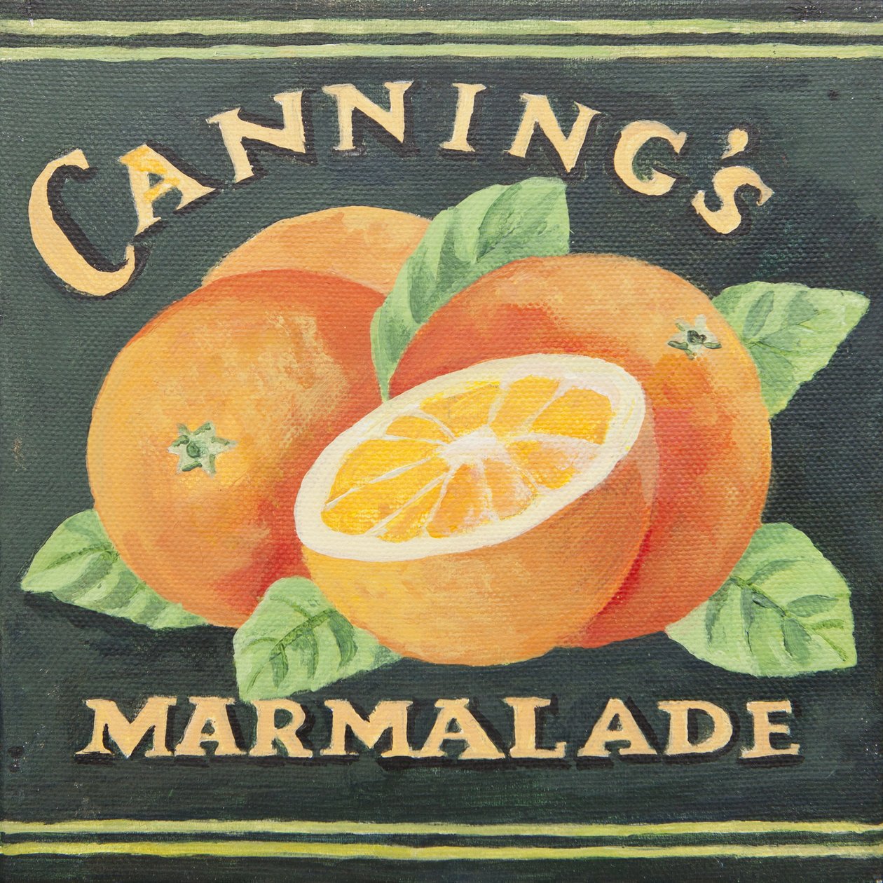 Cannings marmalade can label by Jennifer Abbott