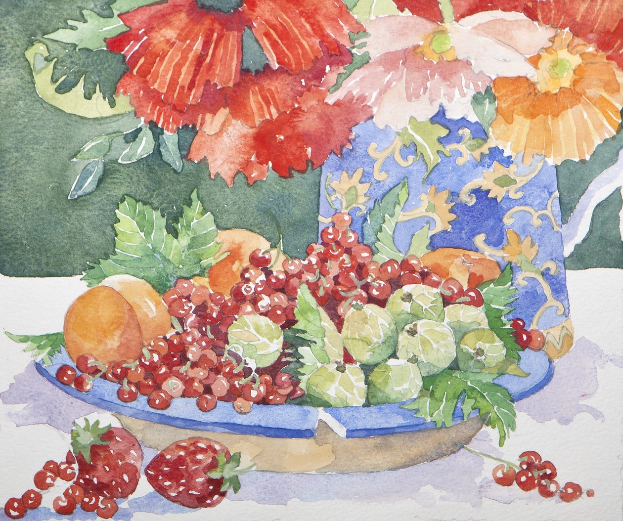 Fruit on a plate by Jennifer Abbott