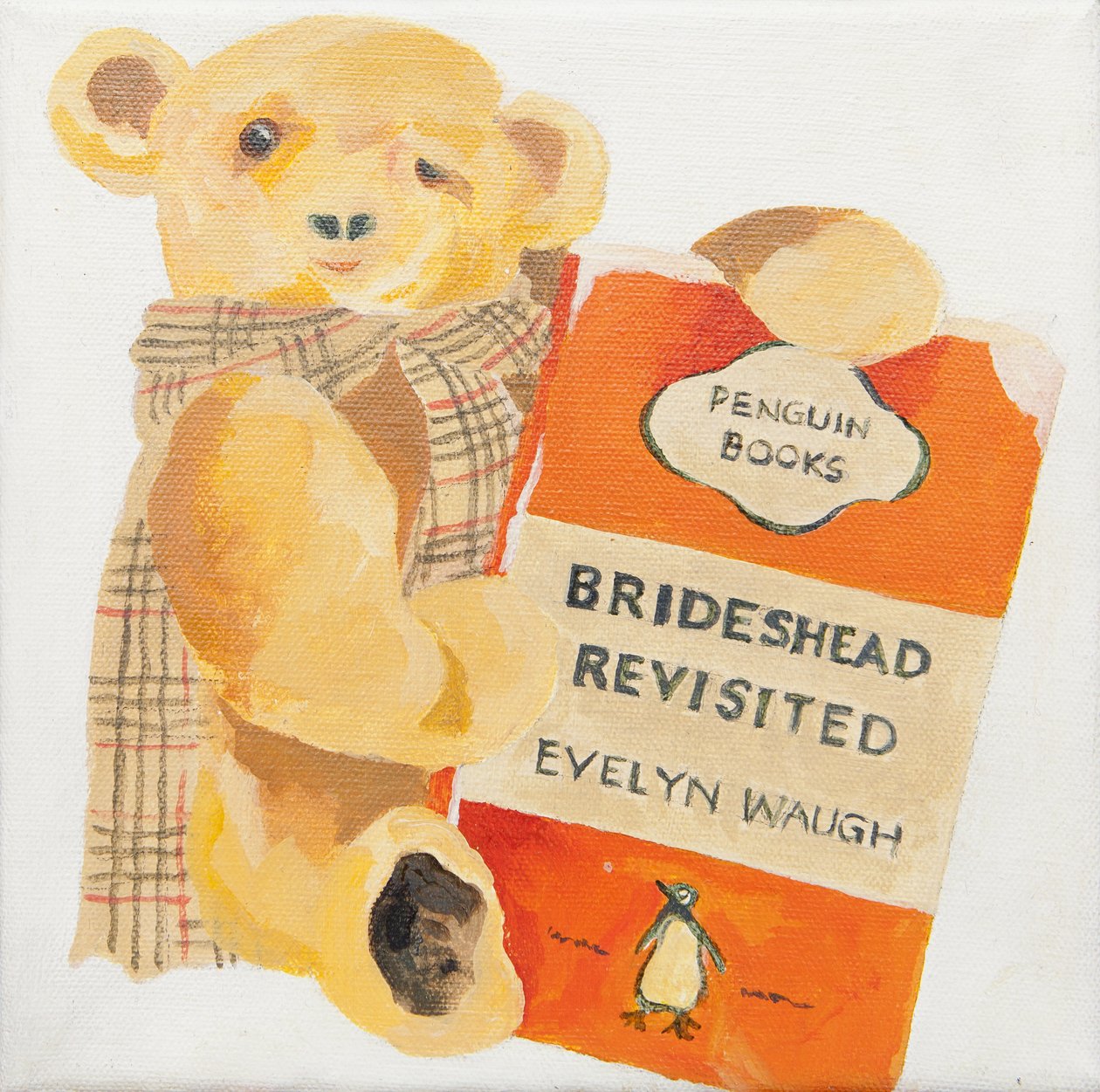 Penguin book with teddy bear by Jennifer Abbott