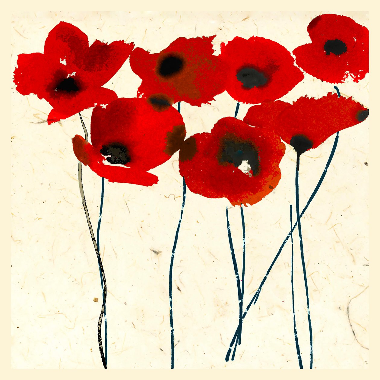 Inky Poppies by Jenny Frean