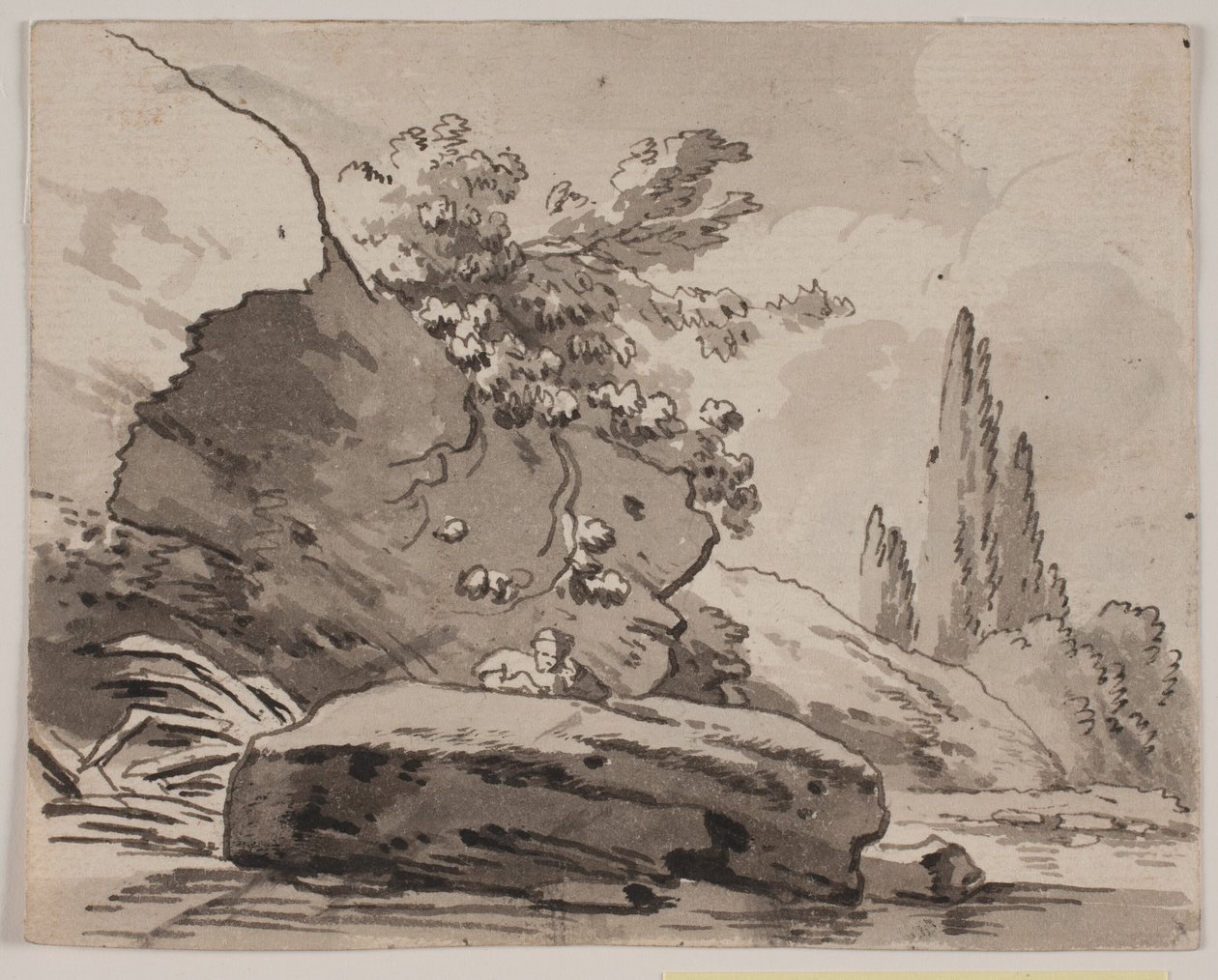 Cliffs and Cypresses by Jens Petersen Lund