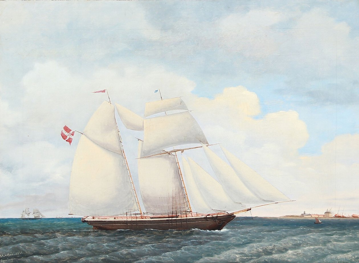 The Schooner Adolphine by Jens Thielsen Locher