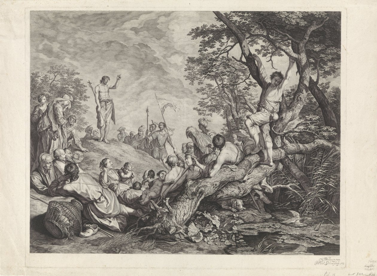 John the Baptist Preaching in the Wilderness by Jeremias Falck
