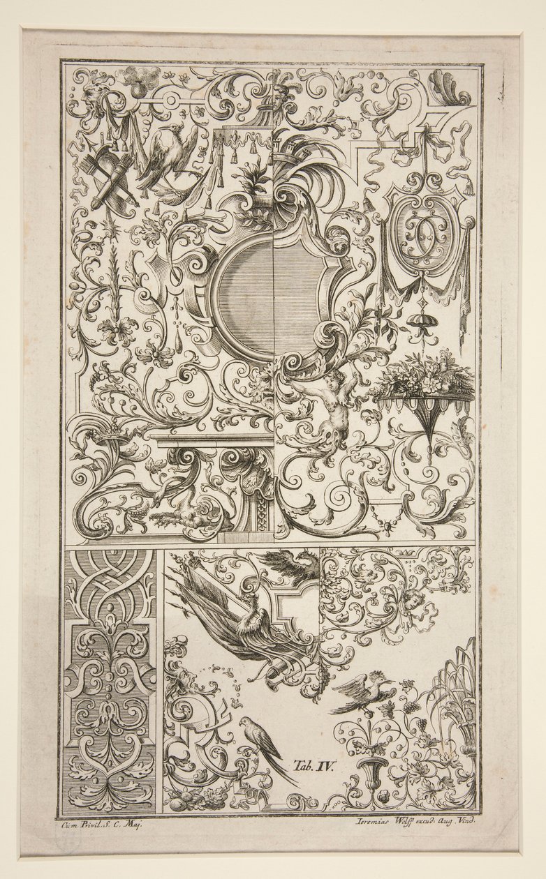 Ornamental Grottesque Design by Jeremias Wolff