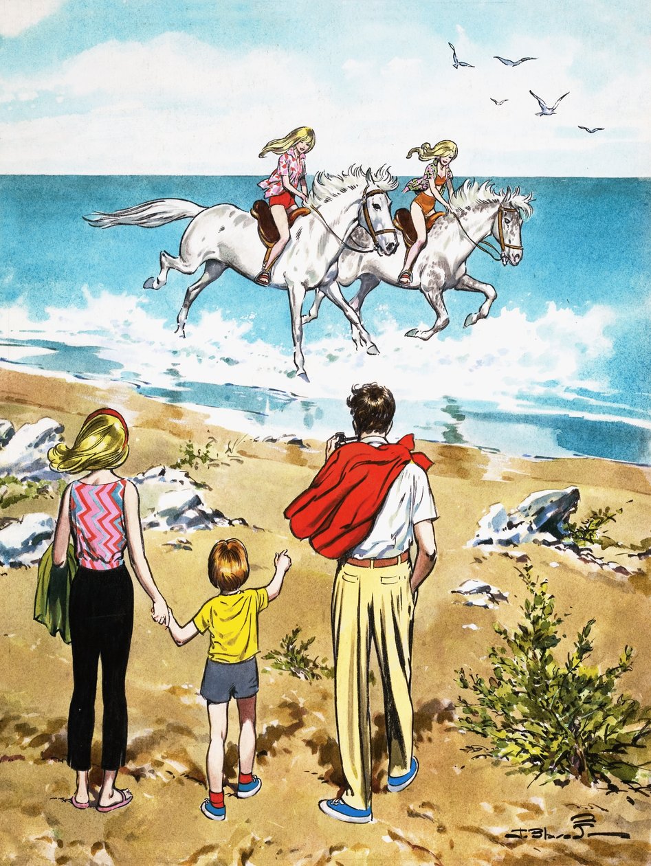 Horse riding in the surf by Jesus Blasco