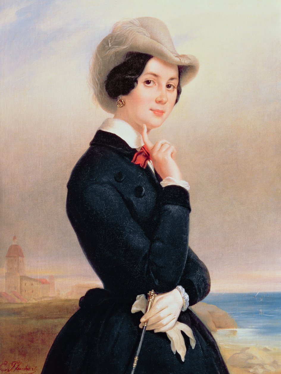 Portrait of Vera Samoilova by Jewgenij Alexandrowitsch Pluchart