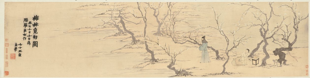 Seeking Inspiration amongst the Plum Blossoms by Jin Nong