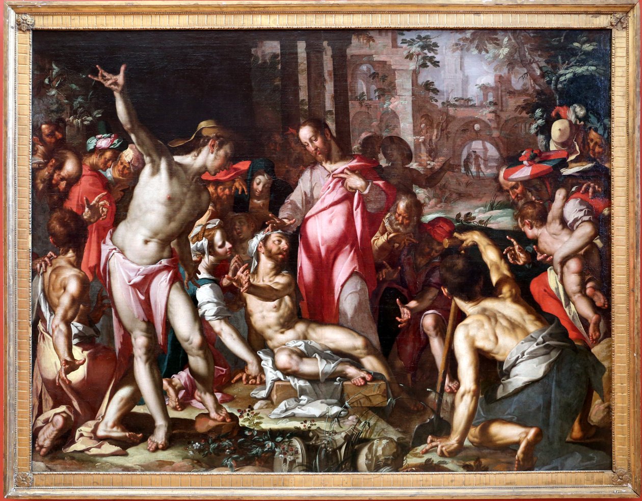 Resurrection of Lazarus by Joachim Wtewael or Utewael