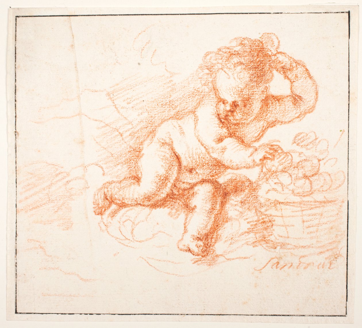 Putti Gathering Fruit by Joachim von Sandrart