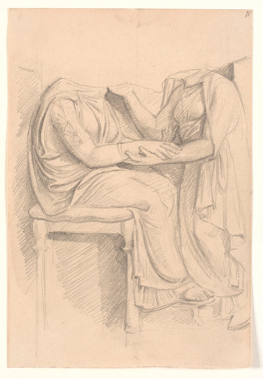 Study After Attic Grave Relief by Joakim Frederik Skovgaard