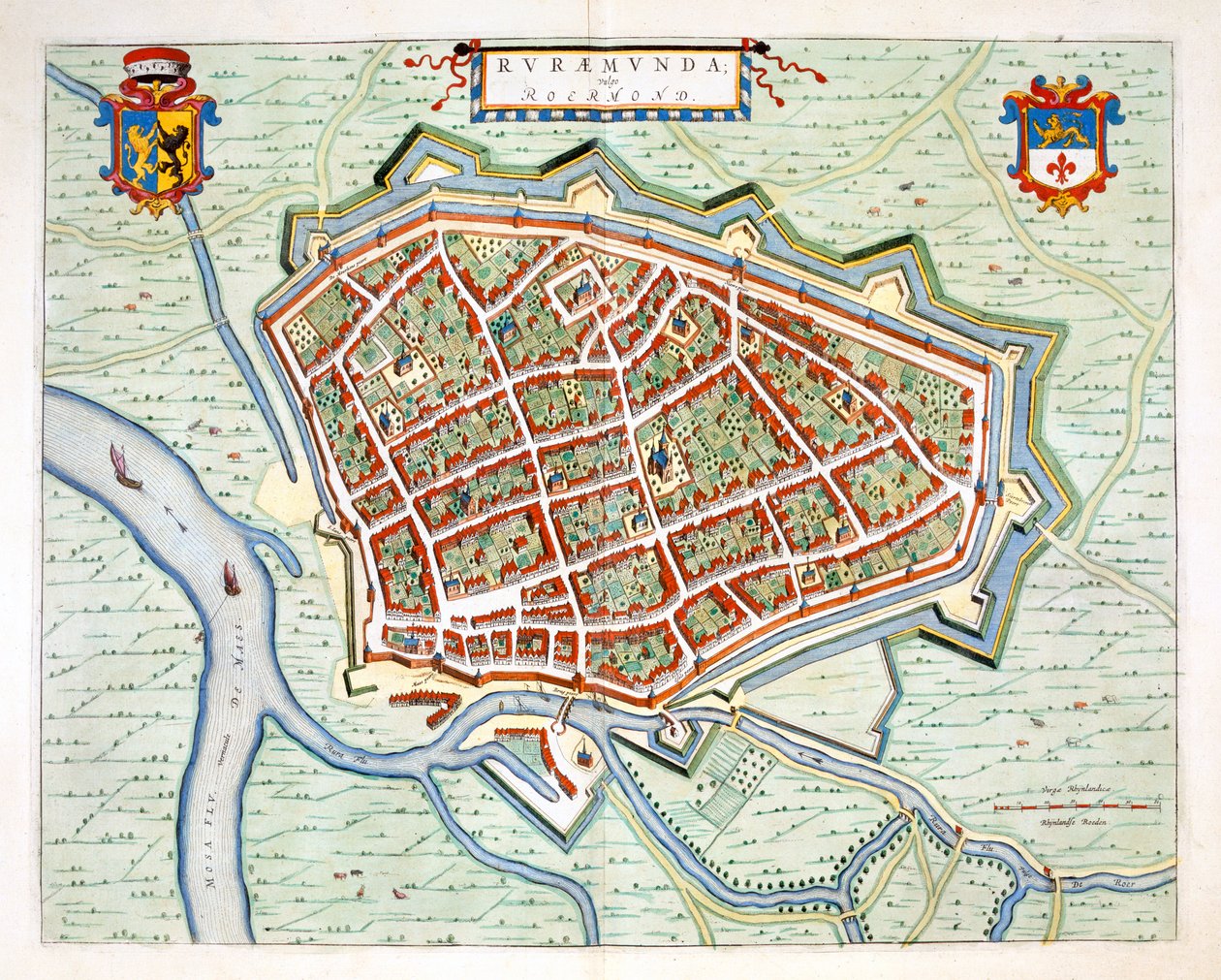 Roermond by Joan Blaeu