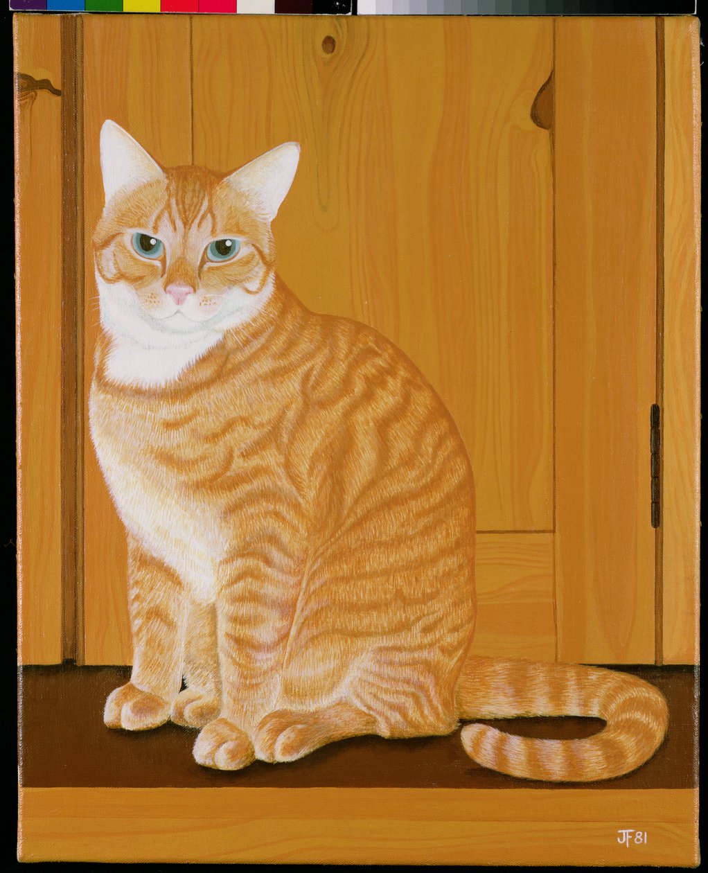 Marmalade Cat by a Door by Joan Freestone
