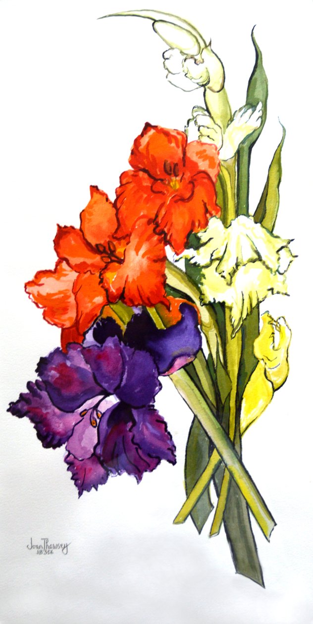 Gladioli by Joan Thewsey