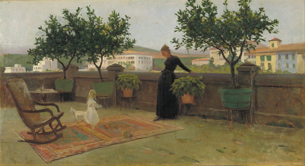 Terrace by Joaquim Vayreda