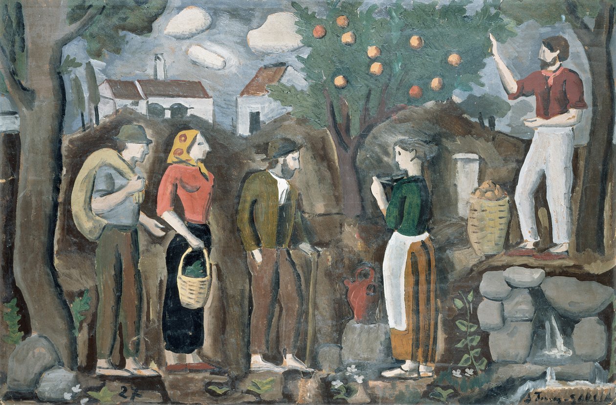 The Apple Harvest by Joaquin Torres Garcia