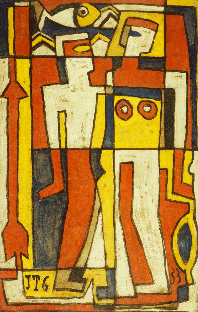Two Figures by Joaquin Torres Garcia