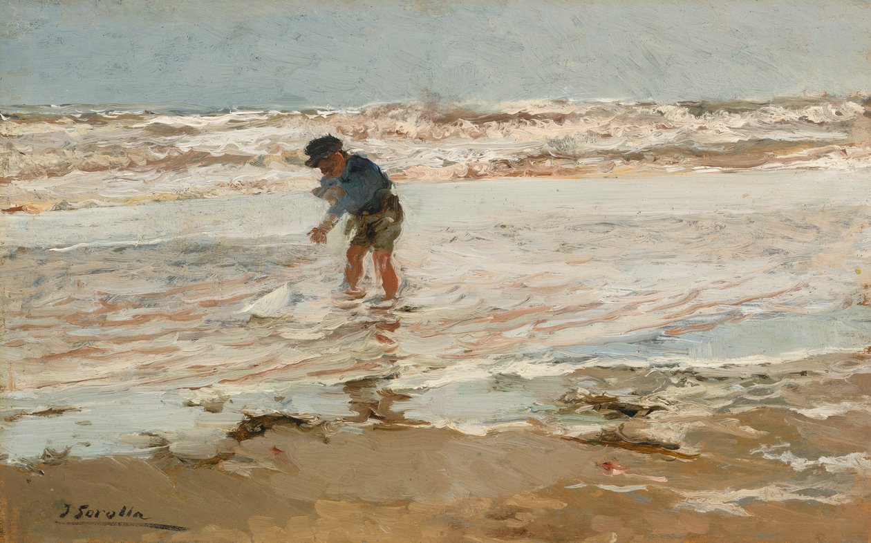 The Boy with the Little Boat by Joaquín Sorolla