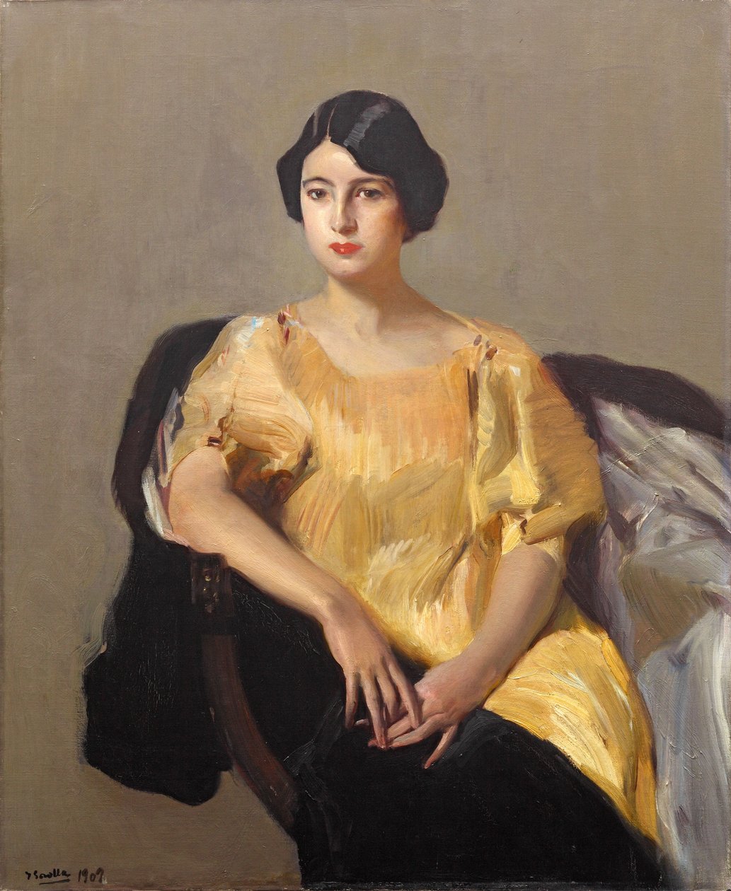 Elena in a Yellow Robe, 1909 by Joaquín Sorolla