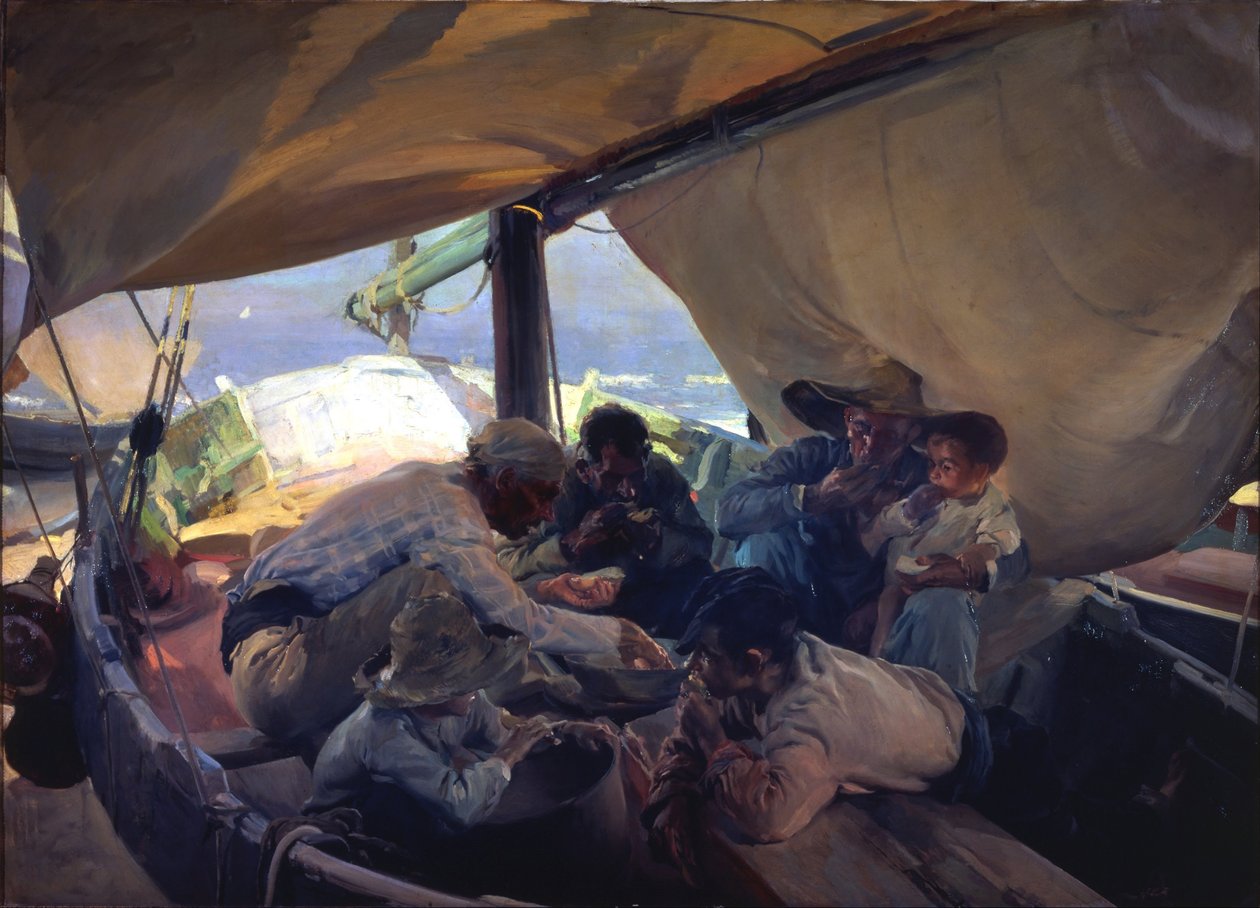 Lunch on the Boat by Joaquín Sorolla