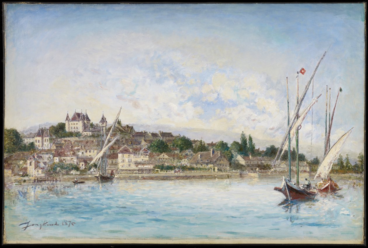 Landscape from Lake Leman to Nyon by Johan Barthold Jongkind