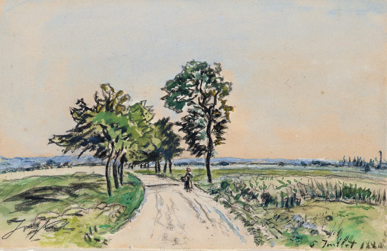 The Cote St. Andre to Grand Lemps Road, 1880 by Johan Barthold Jongkind