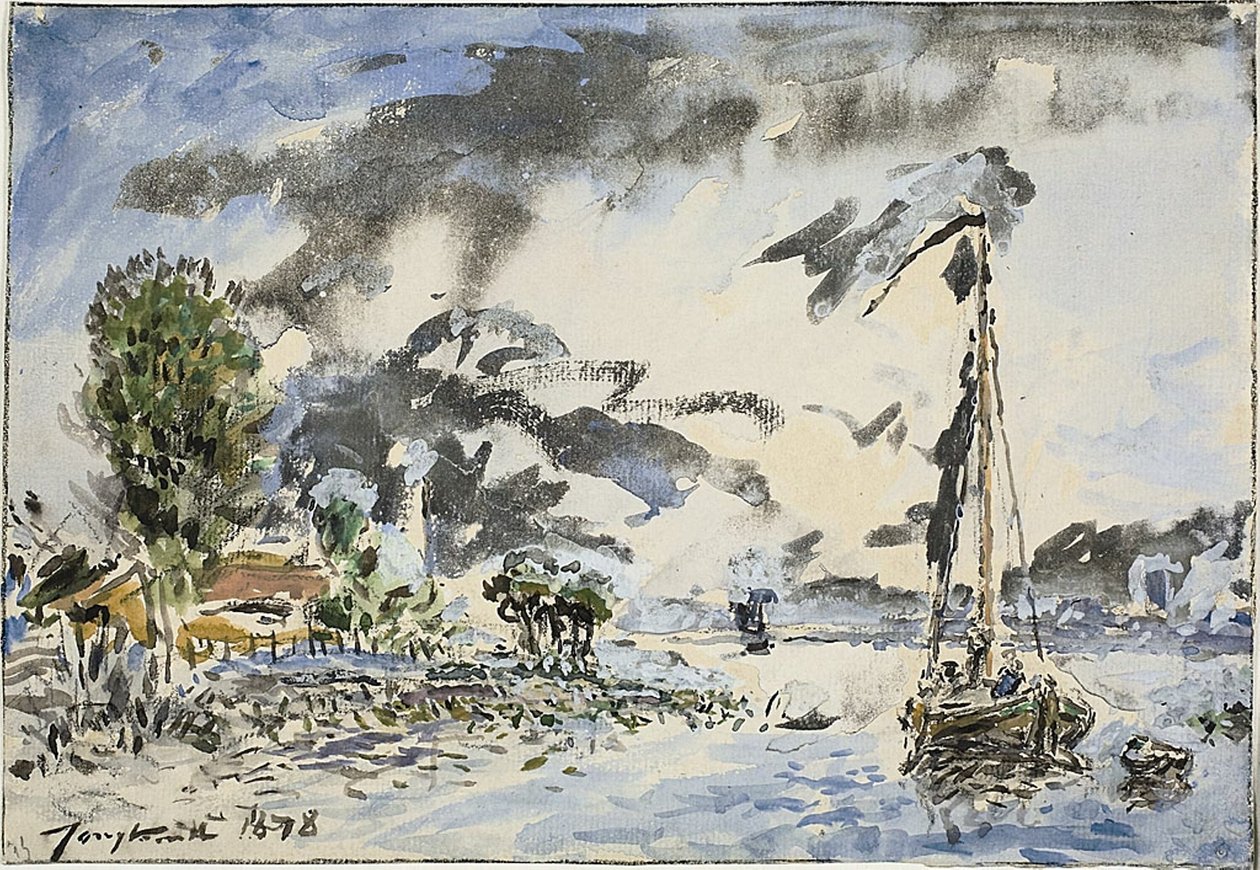 Fishing Boat by Johan Barthold Jongkind