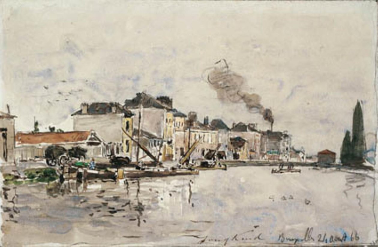 The Canal in Brussels by Johan Barthold Jongkind