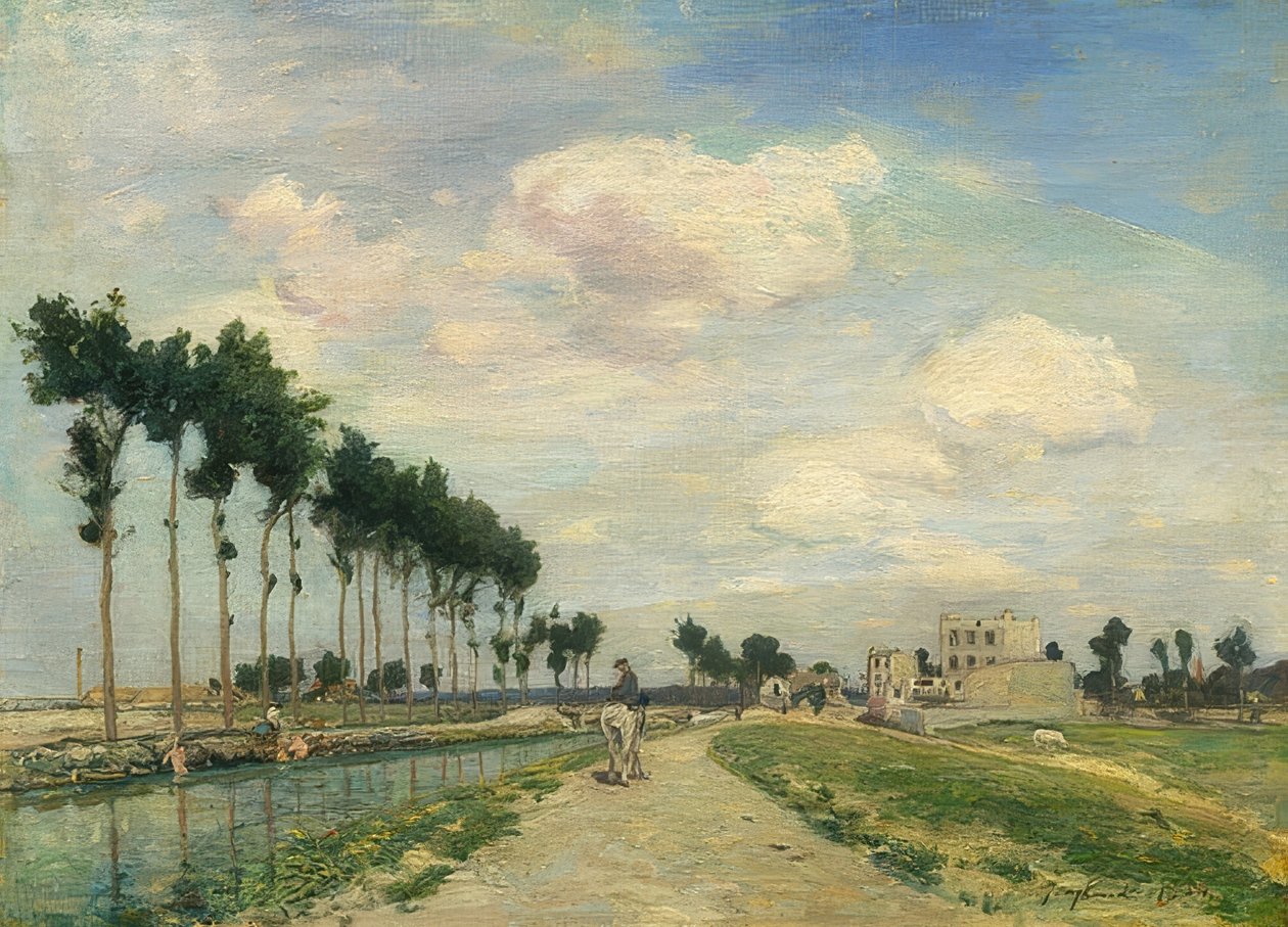 Towpath by Johan Barthold Jongkind