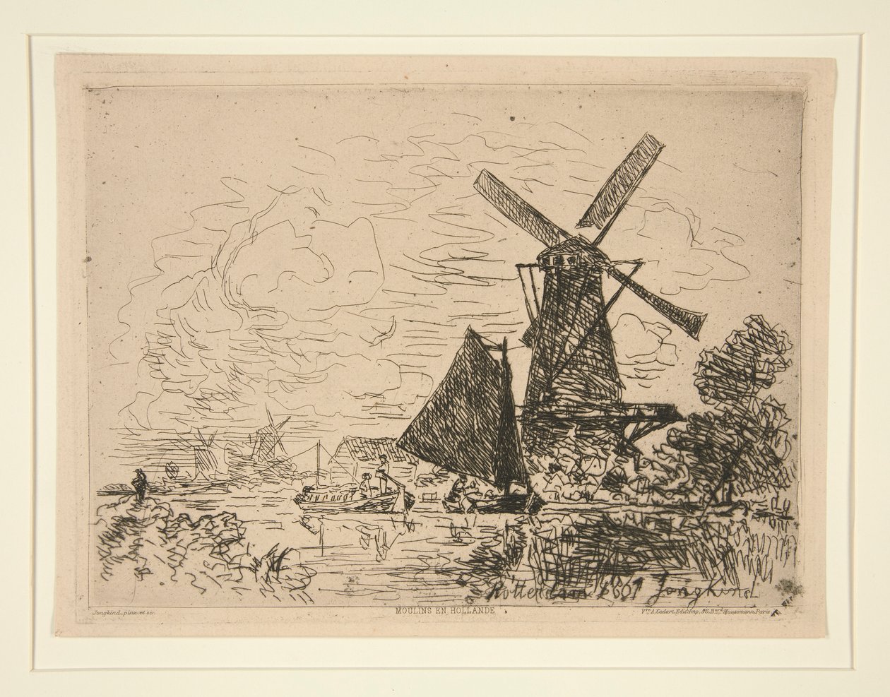 Mills in Holland by Johan Barthold Jongkind