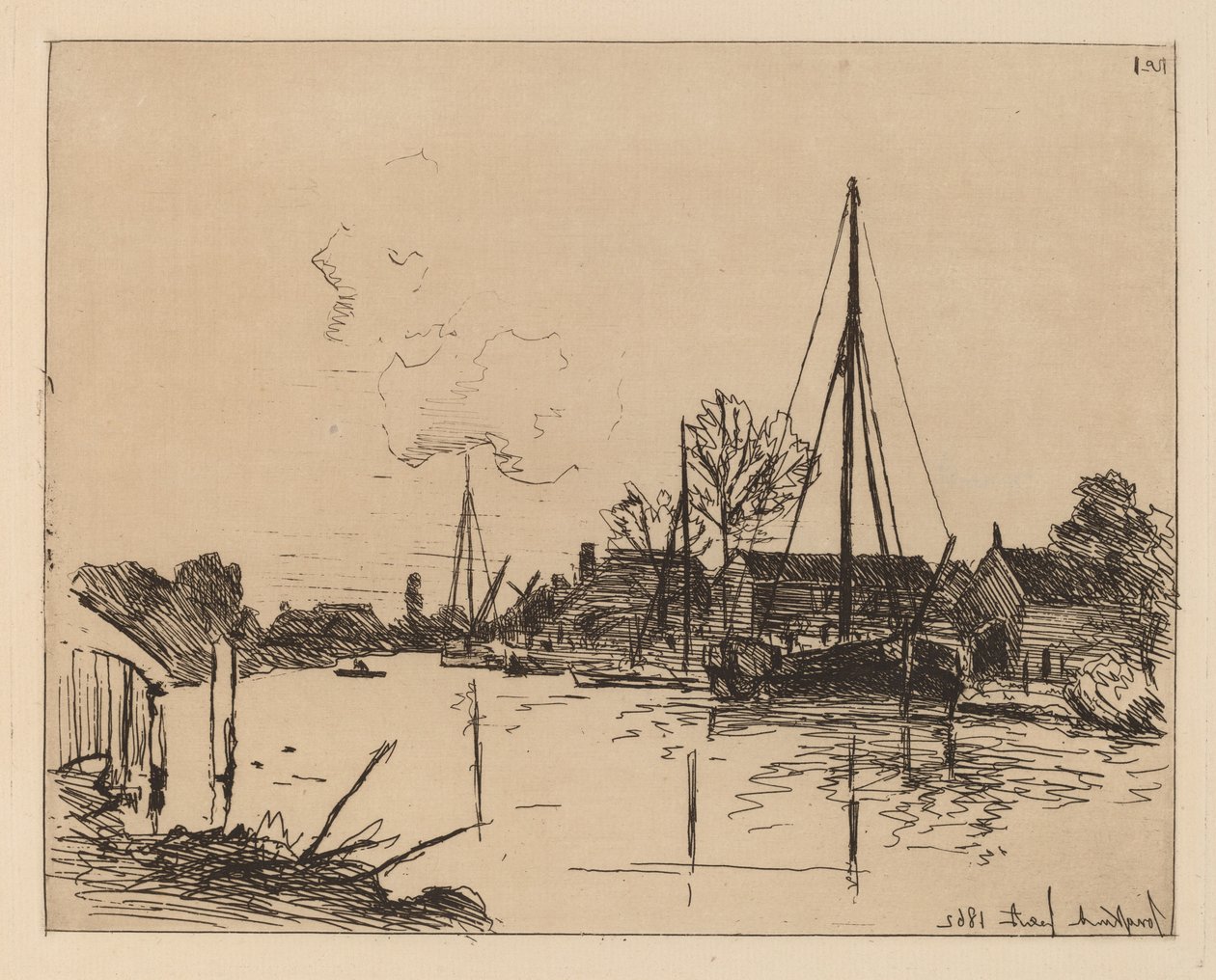 The Canal by Johan Barthold Jongkind